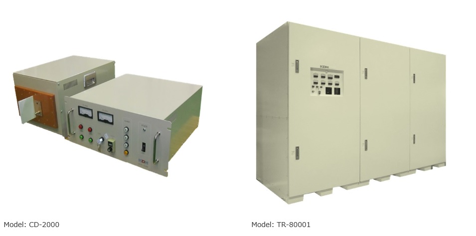 小容量小型高周波電源CDシリーズ、IGBT高周波電源の800kWモデル。ホットスタンプ 高温炉 大気炉 真空炉 溶解炉 熱処理炉 真空管式発振機 タングステンヒーター 真空炉 ビレットヒータ 金属加熱 高周波加熱 高周波溶解炉 ホットプレス ハイブリッド加熱 ホットスタンピング 高温炉 溶解炉 高周波溶解炉 通電焼結装置 真空管式発振機 マイクロPD（引下げ） 引下げ装置