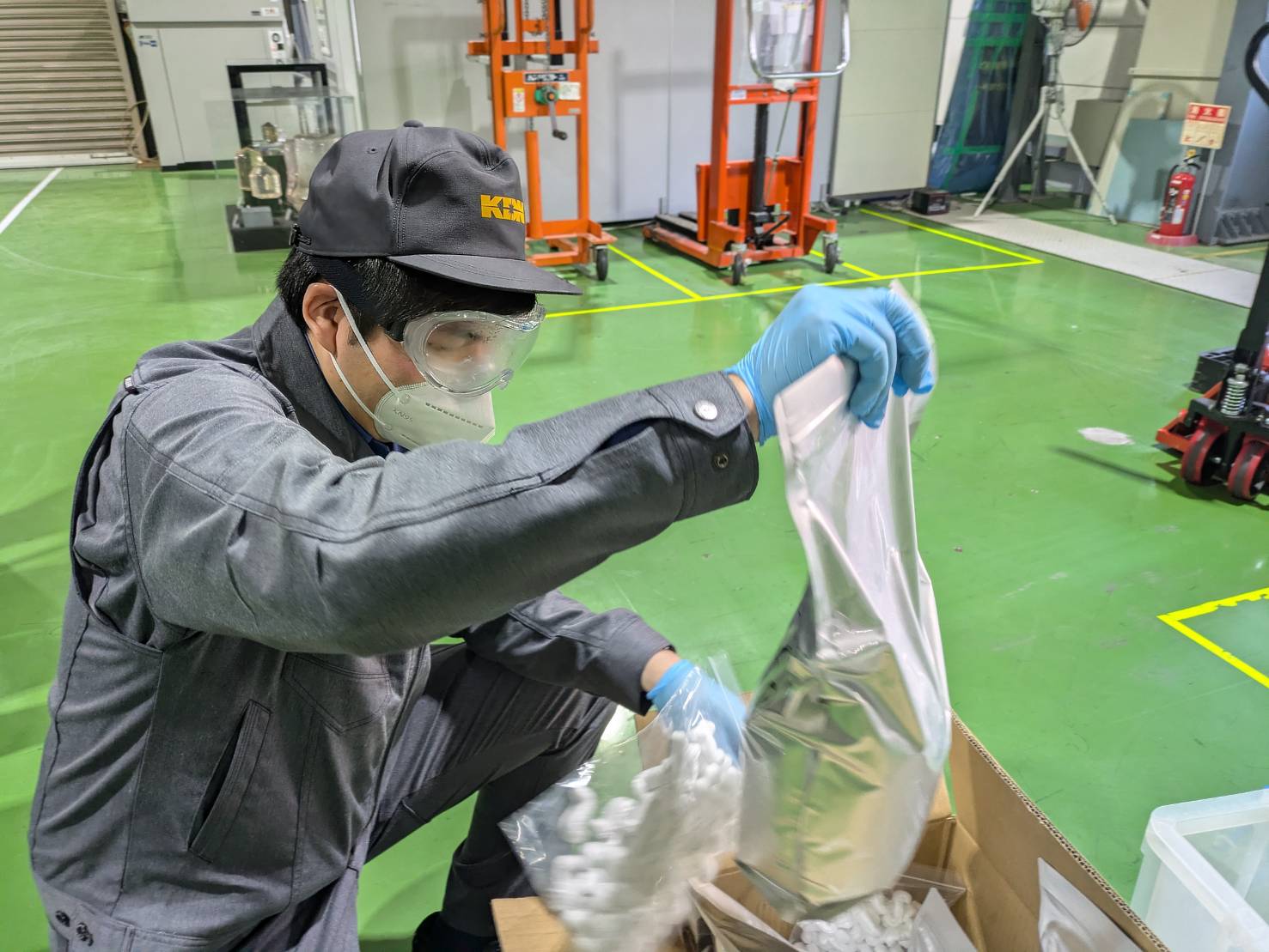受託実験の様子